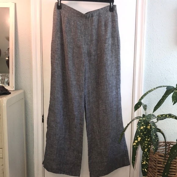 Nic + Zoe Linen Blend Wide Leg Pants Size 14 - Picture 3 of 11